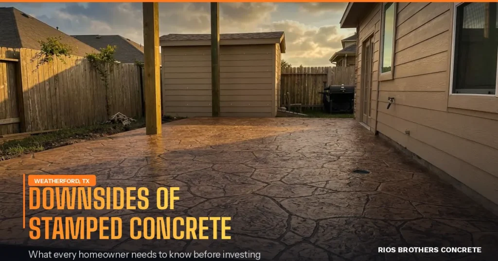 Downsides of Stamped Concrete in Weatherford, TX | Rios Brothers